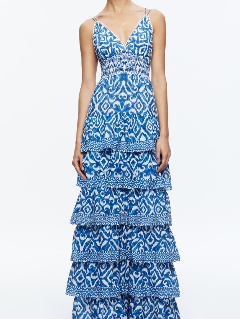NWT Alice + Olivia IMOGENE TIERED MAXI DRESS